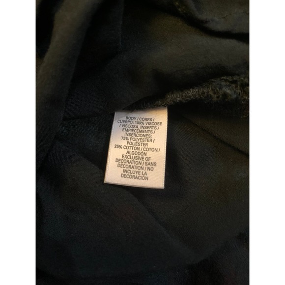 Victoria's Secret Boho Top Black Crochet Trim Plunging Neck Backless Size Large - Picture 11 of 11